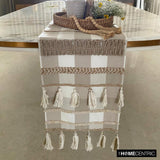 Buffalo Check Decor - Beige Cotton Decorative Table Runner