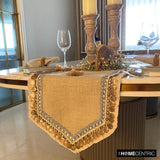 Marima - Beige Burlap Decorative Table Runner