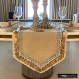 Marima - Beige Burlap Decorative Table Runner
