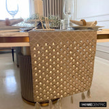 Crystal Gazer - Gold Silk Decorative Table Runners