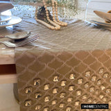 Crystal Gazer - Gold Silk Decorative Table Runners