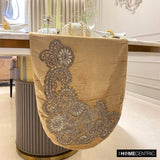 Paisley Swirl - Gold Velvet Decorative Table Runners