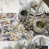 Merlin - Grey Satin Decorative Table Runner