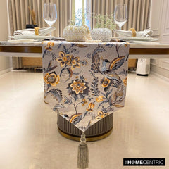 Merlin - Grey Satin Decorative Table Runner