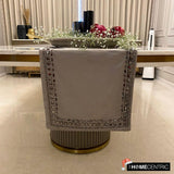 Crystals - Faux Suede Silver, Grey Decorative Table Runners