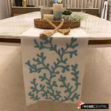 Beach Coral - Silk Ivory Decorative Table Runner