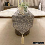 Silvery Stardust - Silver Jacquard Decorative Table Runner