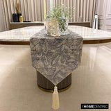 Silvery Stardust - Silver Jacquard Decorative Table Runner