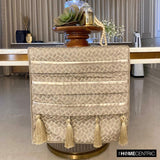 Mosaic Decor - Gold Jacquard Silk Decorative Table Runner