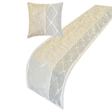 Aether - Jacquard Gray Decorative Bed Runner and Cushion Cover