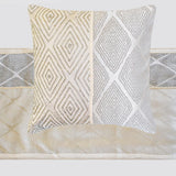 Aether - Jacquard Gray Decorative Bed Runner and Cushion Cover