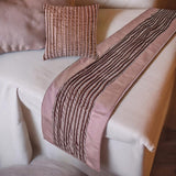 Mystic Mauve - Velvet Mauve Decorative Bed Runner and Cushion Cover