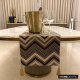 Timberland - Brown Jacquard Silk Decorative Table Runner