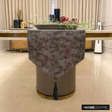 Charcoal Chrome - Grey Faux Leather Decorative Table Runner