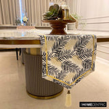 Panra - Black Cotton Decorative Table Runner