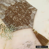 Zarina Goldstitch - Gold Linen Jacquard Decorative Table Runner