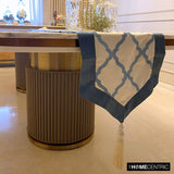 Adonia - Blue Satin Decorative Table Runner