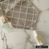 Marlowe Beige - Beige Jacquard Decorative Table Runner