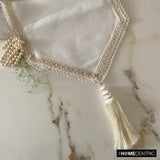 Pearl Radiance - Ivory Jute Decorative Table Runner