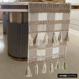 Buffalo Check Decor - Beige Cotton Decorative Table Runner