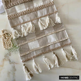 Buffalo Check Decor - Beige Cotton Decorative Table Runner