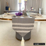 Pearl Serenade - Beige Jute Decorative Table Runner