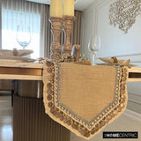 Marima - Beige Burlap Decorative Table Runner