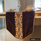 Maahru - Brown Silk Decorative Table Runners
