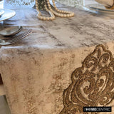 Aurelian Royalty - Gold Jacquard Silk Decorative Table Runner