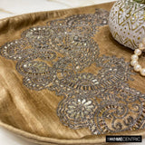 Paisley Swirl - Gold Velvet Decorative Table Runners