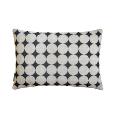 Black And White Cotton Lumbar Pillow Cover - Mono Sphere