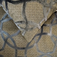 Velvet Interweave - Velvet Gray Decorative Bed Runner and Cushion Cover