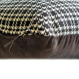 Monochrome Hound - Black And White Cotton  Lumbar Cushion Cover