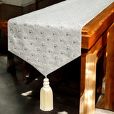 Silver Crest - Silver Jacquard Decorative Table Runner