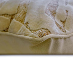 Abstract Drift - Ivory Velvet  Lumbar Cushion Cover