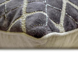 Velvet Crossroads - Velvet Gray Decorative Bed Runner and Cushion Cover