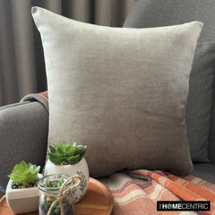 Silver Velvet Throw Cushion Cover - Velvet Silver Jules