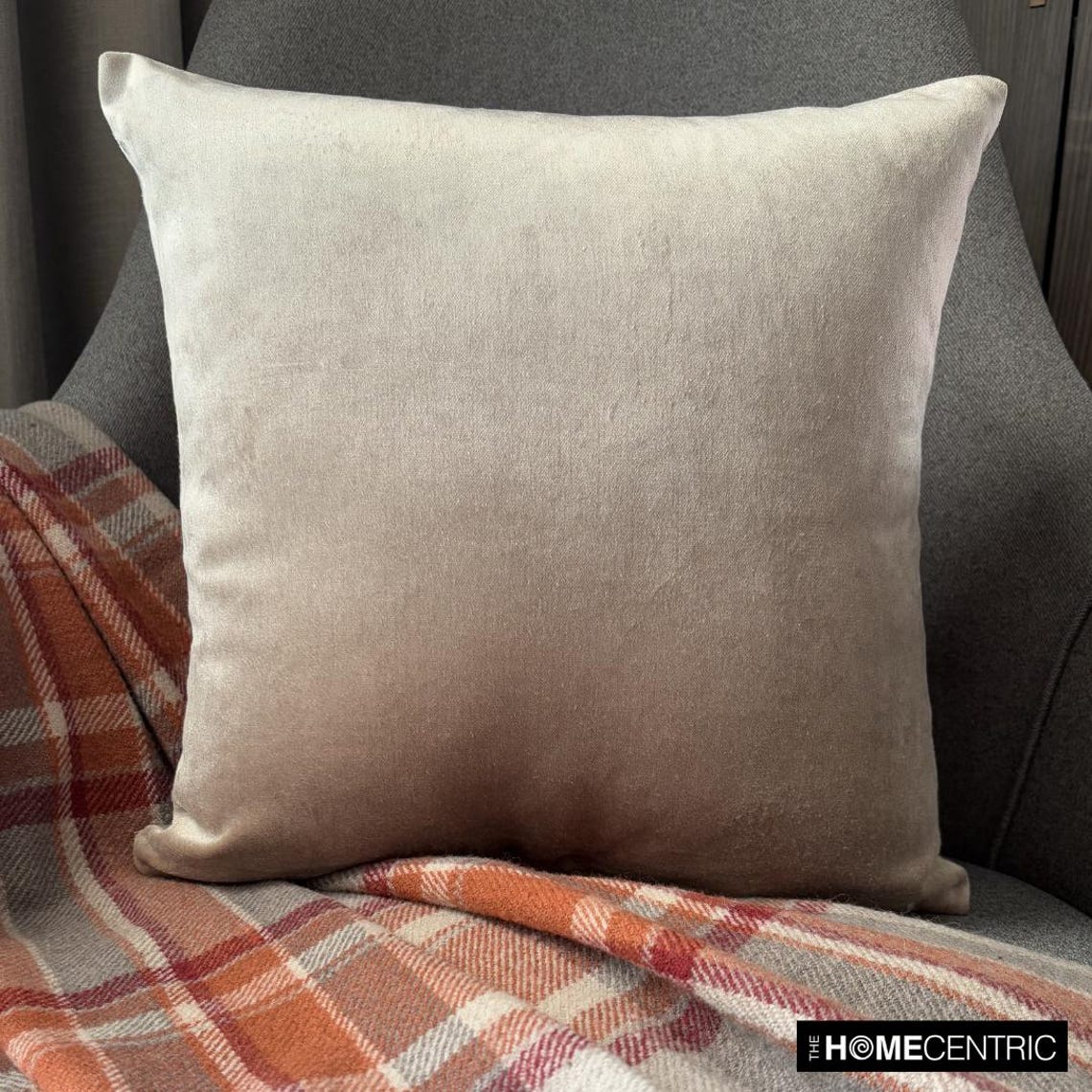 Ivory Velvet Throw Cushion Cover - Velvet Ivory Jules