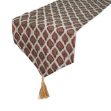 Untamed Grace - Brown Cotton Decorative Table Runner