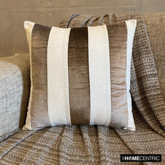 Velvet Band Choco Throw Pillow Cover