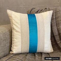 Velvet Band Turquoise Throw Pillow Cover