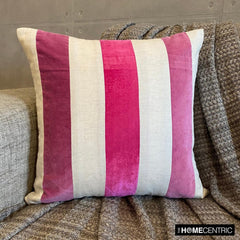 Velvet Band Pink - Pink Velvet Throw Cushion Cover