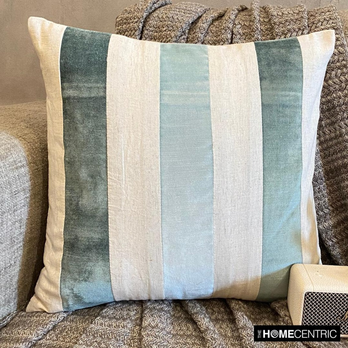 Velvet Band Ice Throw Cushion Cover