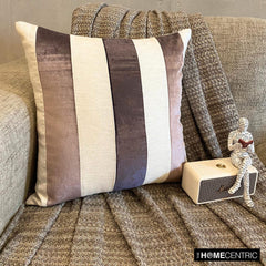 Velvet Band Aubergine Throw Pillow Cover