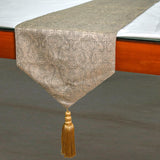 Baroque Gold - Gold Jacquard Decorative Table Runner