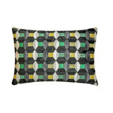 Green Rhythms - Green Velvet  Lumbar Cushion Cover