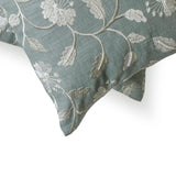Florinda - Blue Gray Cotton  Lumbar Cushion Cover