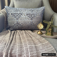 Twilight Mirage - Blue Velvet  Lumbar Cushion Cover