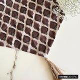 Untamed Grace - Brown Cotton Decorative Table Runner