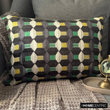 Green Rhythms Lumbar Pillow Cover